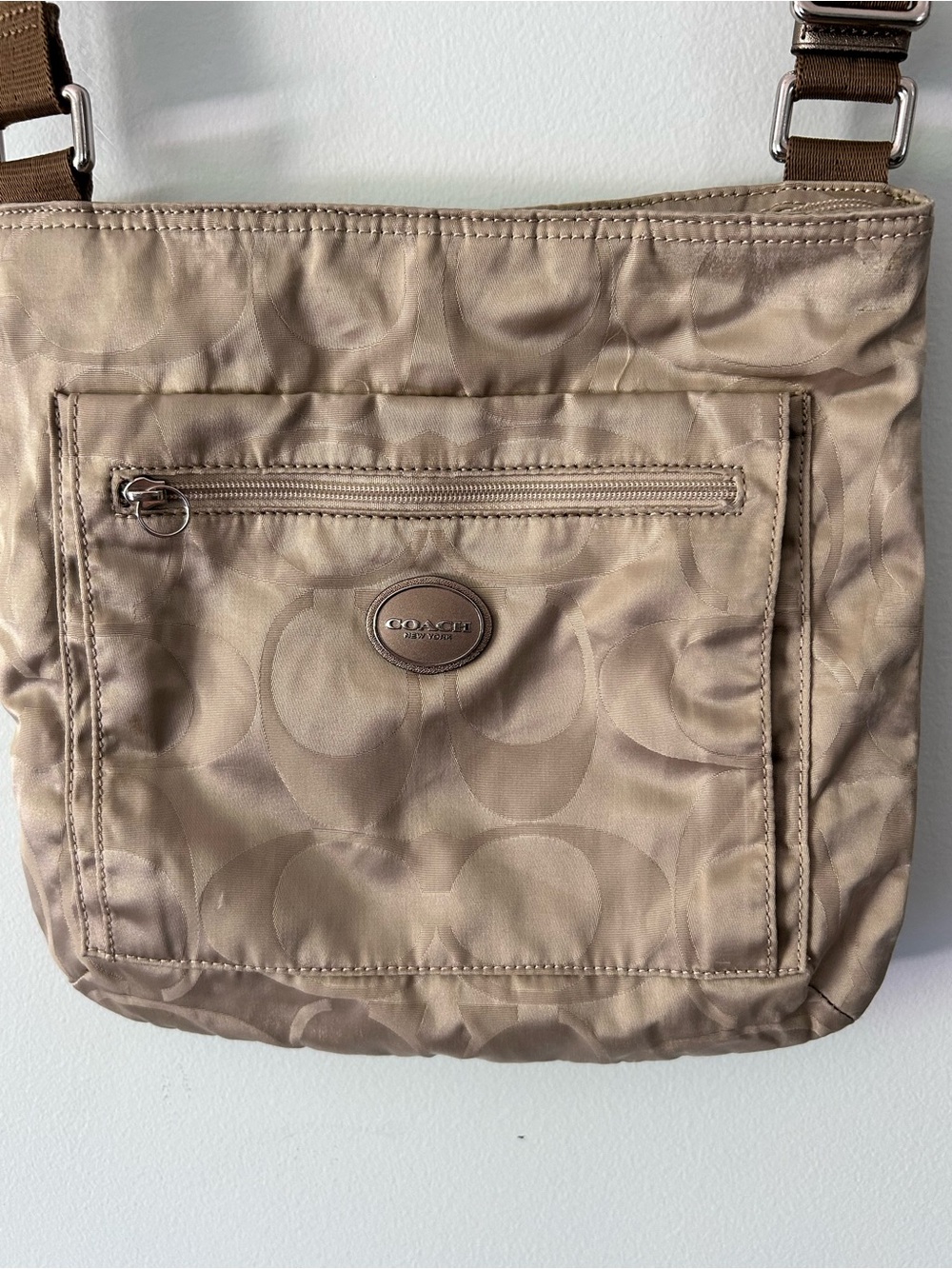 Coach Brown Monogram Crossbody Purse